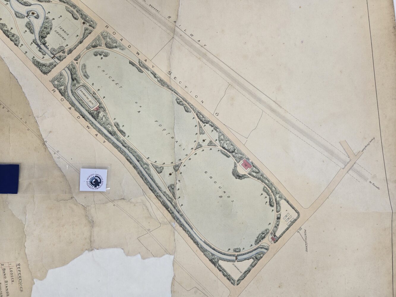 historic drawings of Roath Rec before the park was built