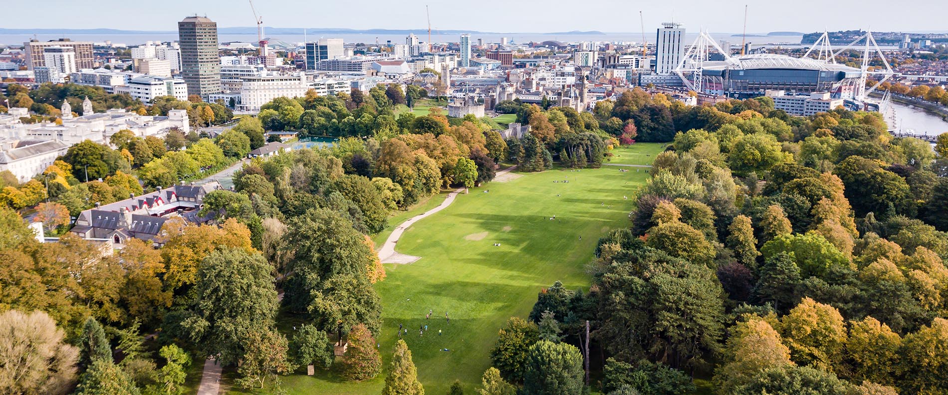 Bute park from the air