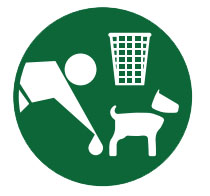 Clear up after your dog and dispose of in waste bins